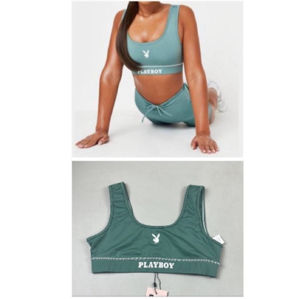 Playboy × Missguided women’s Active Scoop Neck
Gym Bralette Us10